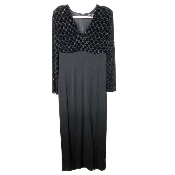 Rimini By Shaw Dresses & Skirts - Vintage 90s‎ Rimini by Shaw Women's Velvet Floral Formal Evening Maxi Dress 14